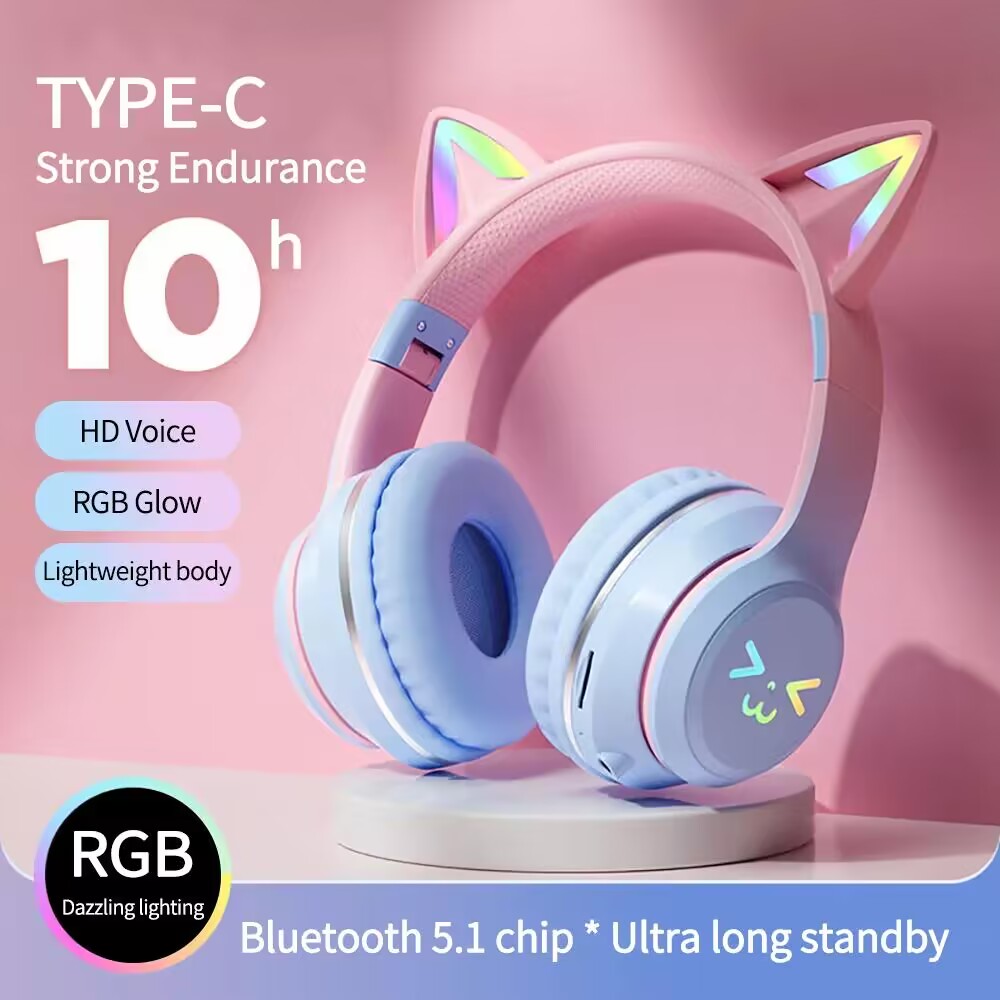 Gaming Headset With Mic Rgb - Auricolari RGB Glow Auricolari wireless 5.3